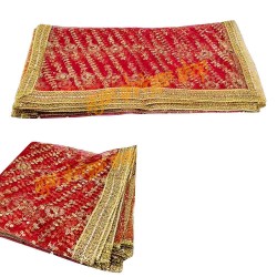 Netted Cloth Maheshwari Wedding Chunri - 1/2 Meter / Chunri / Chunari For Wedding / BridalChunri / dupatta / Mata Ki Chunni Buy Online 