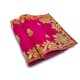 Golden Embroidered Magenta Color Puja Aasan
