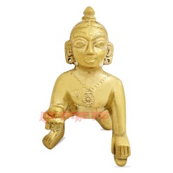 Brass Laddu Gopal Krishna Thakurji Statue