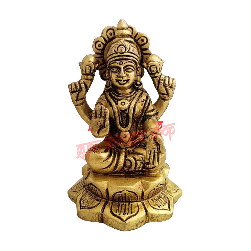 Goddess MahaLaxmi Statue in Brass 