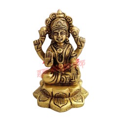 Goddess MahaLaxmi Statue in Brass 