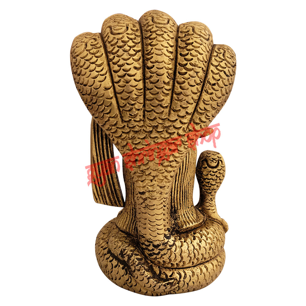 Brass Shiva Head with Sheshnag Statue