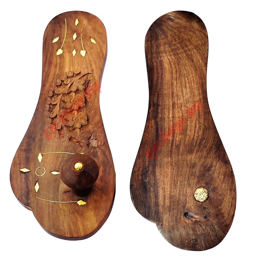 Guruji Khadau Paduka in Wood for Prayer rosewood wood Buy Online Guruji Khadau Paduka in Wood for Prayer rosewood wood Buy Online