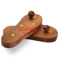 Offering to Deity Small Paduka / Wood Khadau / Handcrafted Wood Paduka Buy at Online 