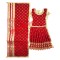 Premium Velvet Lehenga Choli & Dupatta Dress for Goddess Idol Shringar