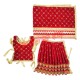 Premium Velvet Lehenga Choli & Dupatta Dress for Goddess Idol Shringar