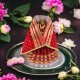 Premium Velvet Lehenga Choli & Dupatta Dress for Goddess Idol Shringar