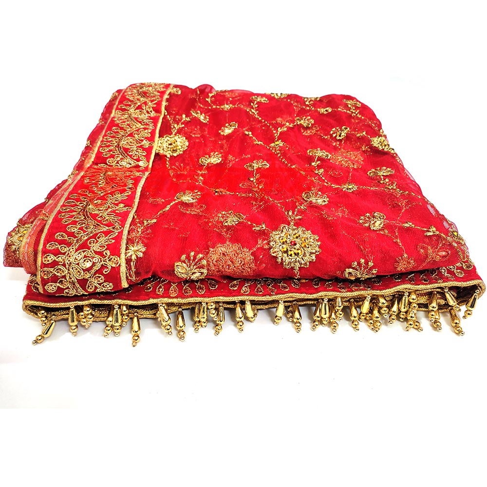 Flora Style Dulhan Ki Chunri with Fancy Border - 2 Meter