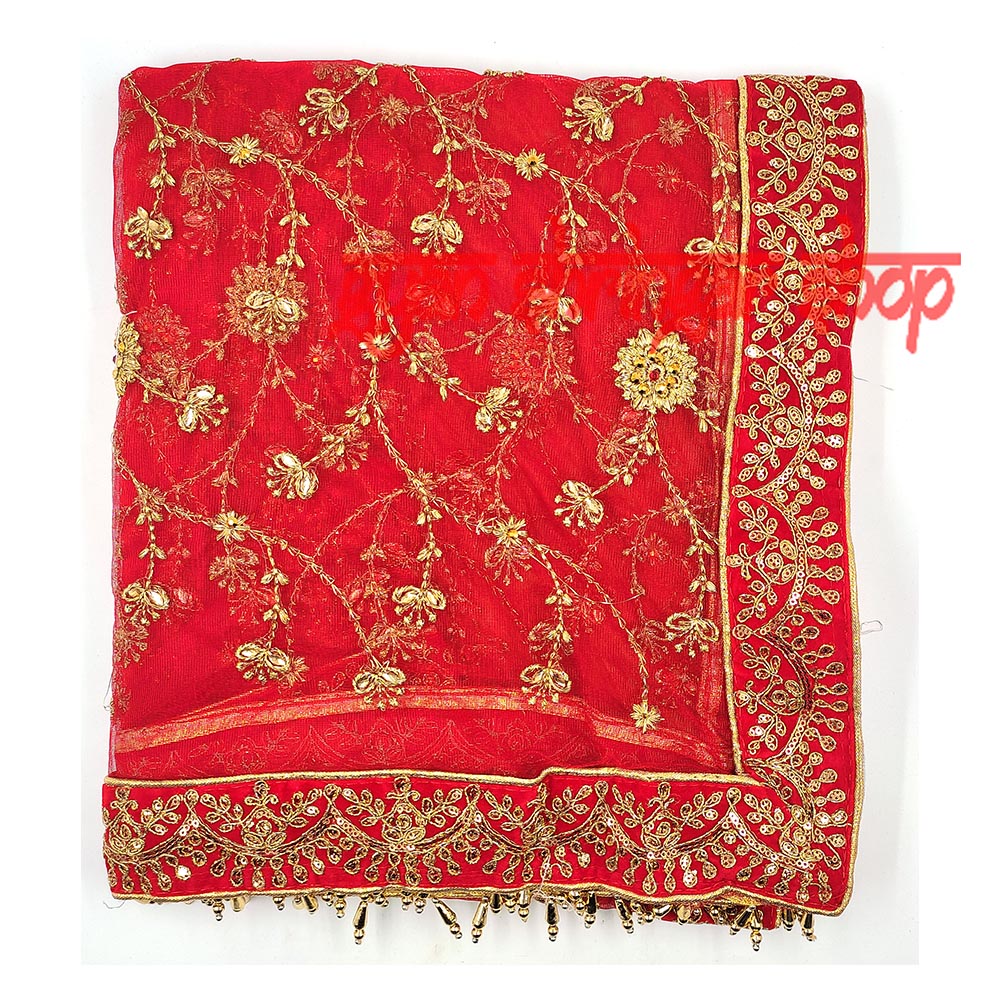 Flora Style Dulhan Ki Chunri with Fancy Border - 2 Meter