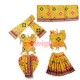 Divine Yellow Radha Krishna Dress Set for Idol Shringar
