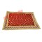 Floral Embroidered Red Velvet Pooja Aasan