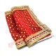 Floral Embroidered Red Velvet Pooja Aasan
