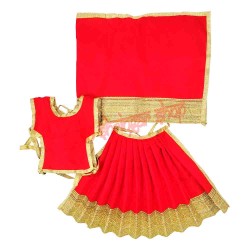 Traditional Lehenga Choli & Dupatta Set for Divine Murti Shringar