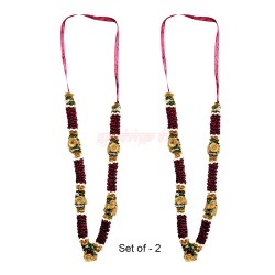 Sri Prabhumilan Artificial Puja Garland, maroon color haar, puja mala, artificial flower haar Festival Photo Frame Mala Buy Online at Best Price Set off- 2