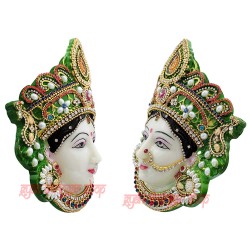 Beautiful Rajlakshmi Mata Face Mukhota Mask / Margashirsha Mata Mukhota  