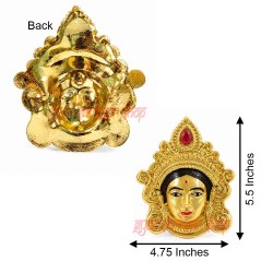 Mahalaxmi Mata Face with Exquisite Multicolor Stone Decoration