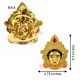 Mahalaxmi Mata Face with Exquisite Multicolor Stone Decoration