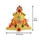 Golden God Idol Mukut with Elegant Om & Leaf Motif Design