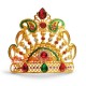 Golden Multicolor Stone-Studded Mukut for God & Goddess Idols