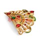 Golden Multicolor Stone-Studded Mukut for God & Goddess Idols