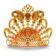 Golden Multicolor Stone-Studded Mukut for God & Goddess Idols