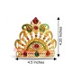 Golden Multicolor Stone-Studded Mukut for God & Goddess Idols