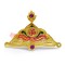 Golden Mukut with Om/ Lotus Design for God Idol