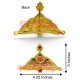 Golden Mukut with Om/ Lotus Design for God Idol