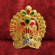 Divine Golden Stone-Studded Mukut for God & Goddess Idols