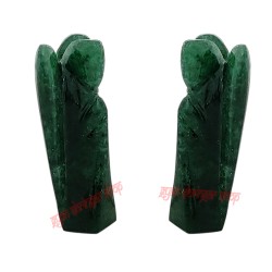 Angel in Natural Green Jade Gemstone Handcrafted Good luck Green Jade Angel For Home Decor Showpiece
