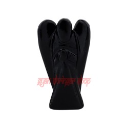  Angel in Natural Black Agate Stone Handcrafted Hakik stone Angel Good luck, Showpiece  Buy Online 