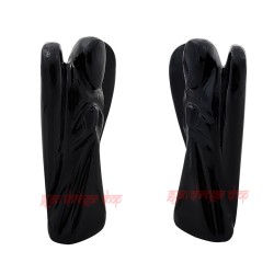  Angel in Natural Black Agate Stone Handcrafted Hakik stone Angel Good luck, Showpiece  Buy Online 
