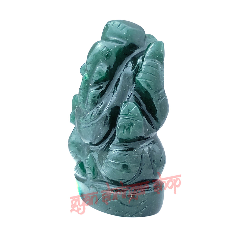 Bhagawan Ganesha Statue in Green Jade Stone Lord Ganesha Idol Spiritual Murti Bhagawan Ganesha Statue in Green Jade Stone Lord Ganesha Idol Spiritual Murti