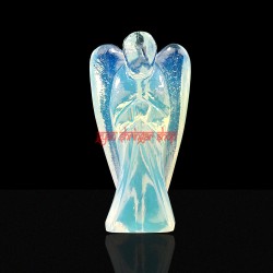 Angel in Natural Opal Gemstone Handcrafted Good luck Opal Angel in Gemstone for Home Decor Showpiece