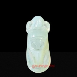Nandi Maharaj Idol in Opal Gemstone Cow Statue Home Decor