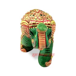 Elephant Idol Green Aventurine Gemstone home decorative attractive green aventurine stone painted polishes green aventurine 