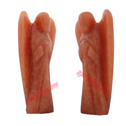 Angel in Natural Red Aventurine Gemstone Handcrafted Good Luck Red Aventurine Angel for Home decor Showpiece 