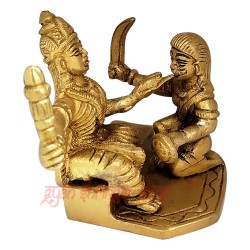 Sri Baglamukhi Maa Murti in Brass Setting 