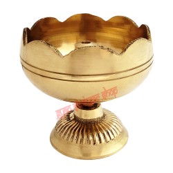 Flower Design Cup Deepak Diya in Brass / Cup Diya 
