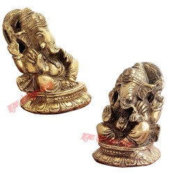 Shukh Karta Shri Ganesha Statue in Brass Brass Ganesha Statue for Home Decorative Showpiece Home 