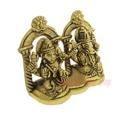 Buy Temple Lakshmi Ganpati Brass Idol Home Decor Pooja Temple Mandir 