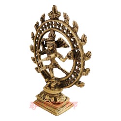 Lord Shiva Dancing Natraj Statue in Brass Home Decorative Showpiece 
