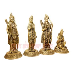Ram Darbar Brass Idol Lord Ram Darbar Idol Metal Showpiece Hindu Religious Idols Ram Sita Laxman Hanuman Murti Puja Diwali