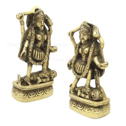 Chaturbhuji Maa Kali Brass Statue