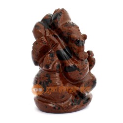 Ganpati Statue in Mahogany Obsidian - 105 Gms