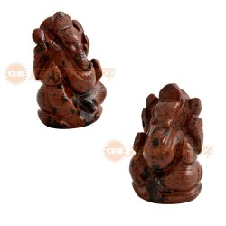 Ganpati Murti in Mahogany Obsidian Gemstone - 84 Gms