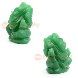 Green Jade Ganesha Statue