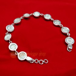 Gomati Chakras Bracelet in Pure Silver