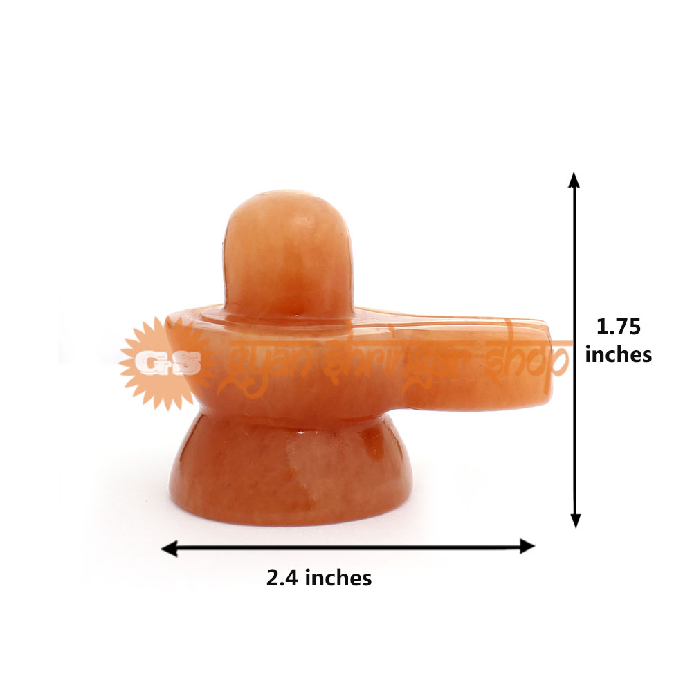 Orange Jade Gemstone Shivlingam