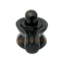 Shivling in Black Agate Gemstone